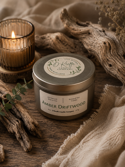 Amber Driftwood Soy Candle