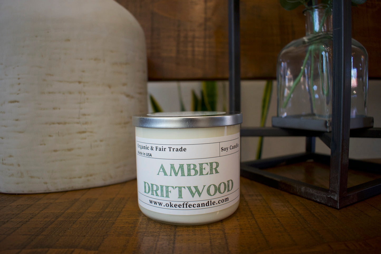 Amber Driftwood Soy Candle