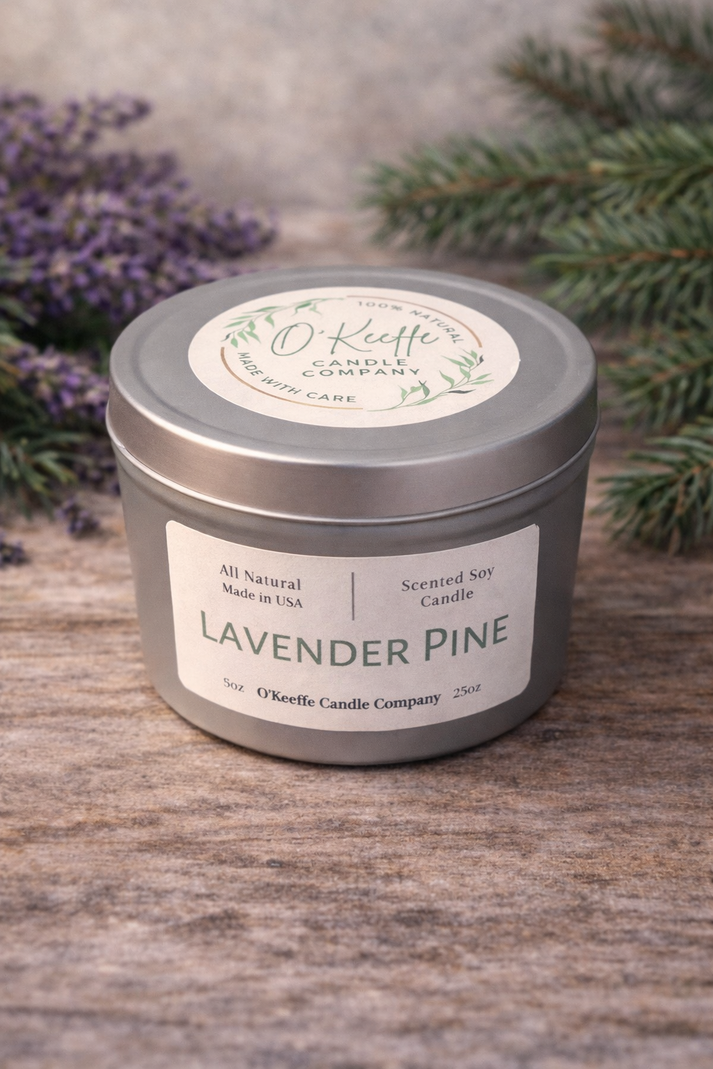 Lavender Pine Soy Candle